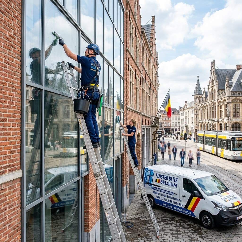 Service de Nettoyage de Vitres en Belgique