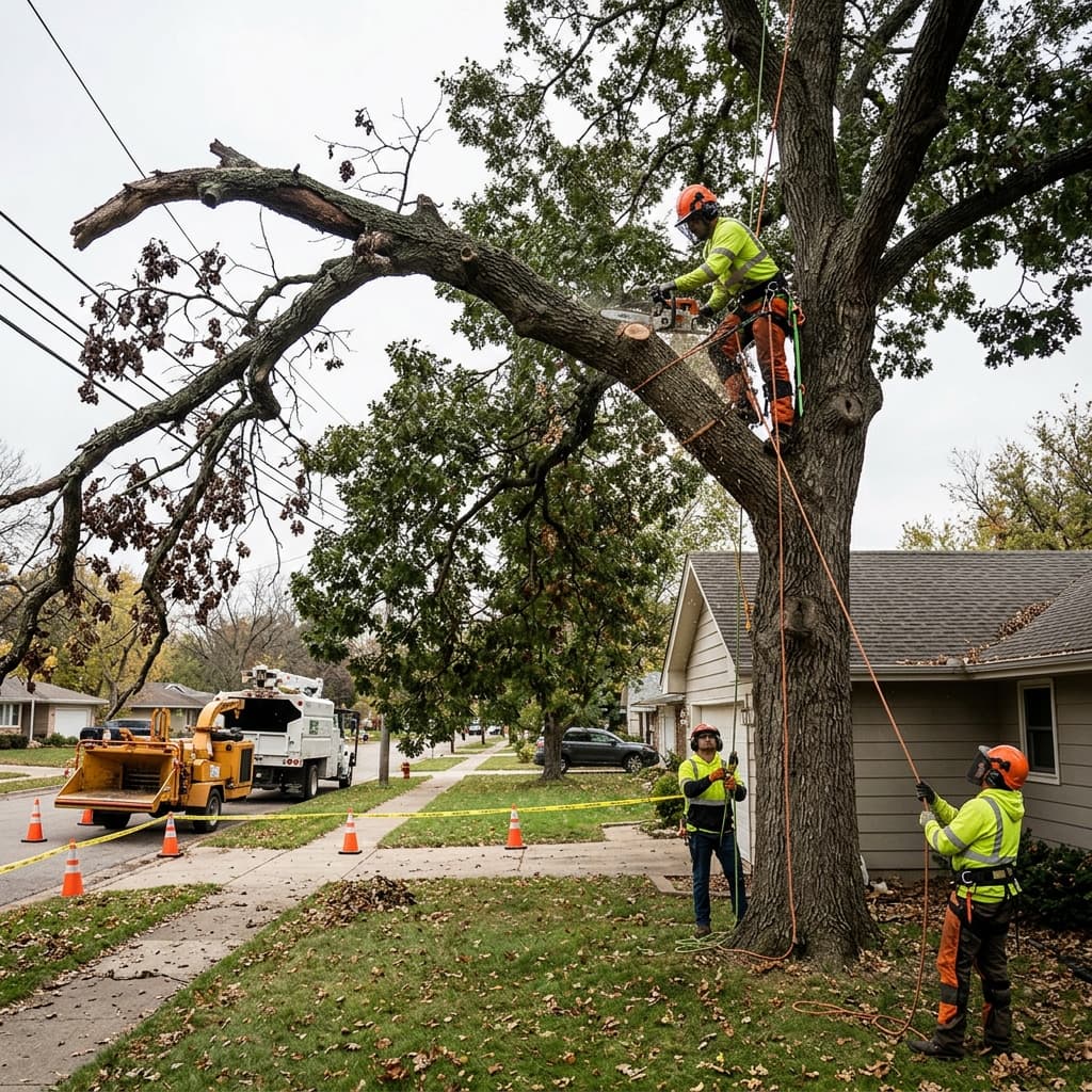 Intervention Abattage d'Arbres Dangereux